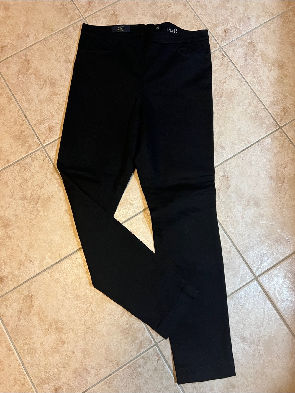 J. Crew Black Dannie Pull-On Slim Pants